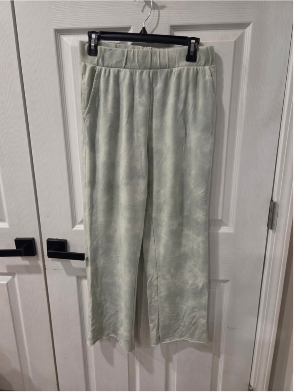 Women's Aerie Joggers Petite SP Green White Tie Dye Lounge Pants
